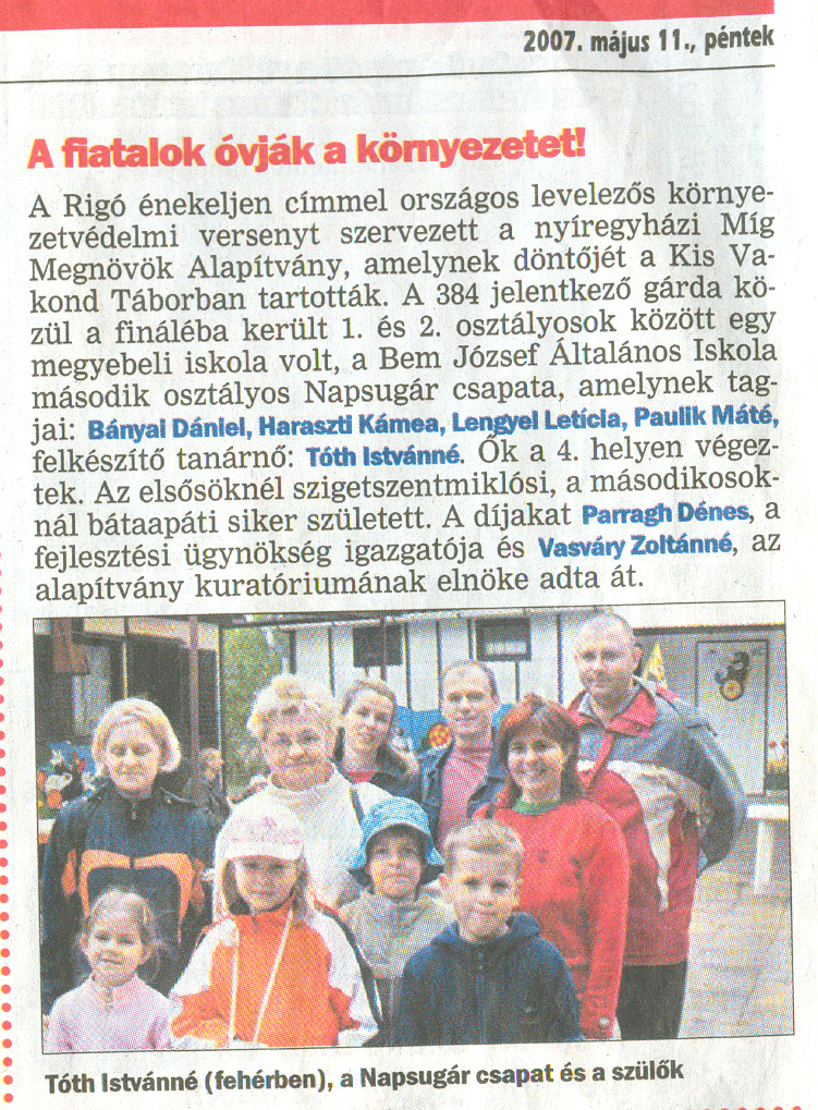 Rigó döntő 2007 május 11